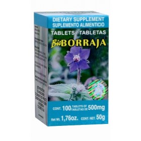 HOJAS DE BORRAJA TABLETAS 100 tabs.